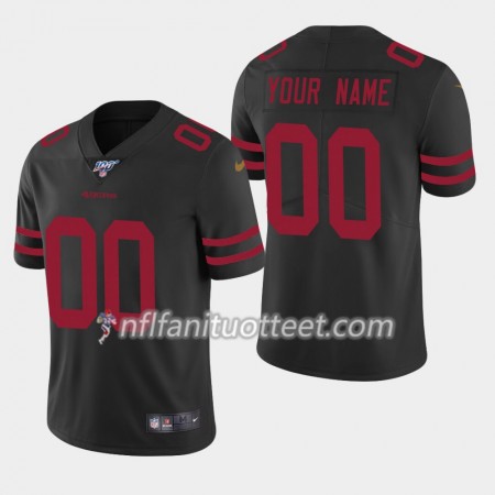 Miesten San Francisco 49ers NFL Pelipaita Custom Nike Musta 100th